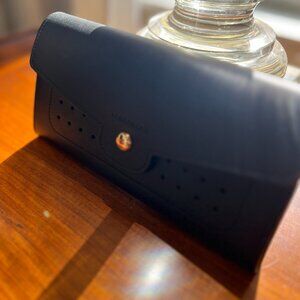 🖤 Longchamp Mademoiselle Wallet – Black Leather w/ Red Leopard Lining-Brand New